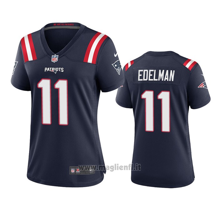 Maglia NFL Game Donna New England Patriots Julian Edelman 2020 Blu